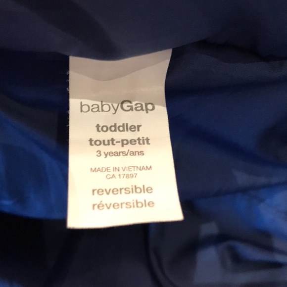 baby Gap reversible winter puffer coat jacket toddler size 3 - Picture 7 of 7
